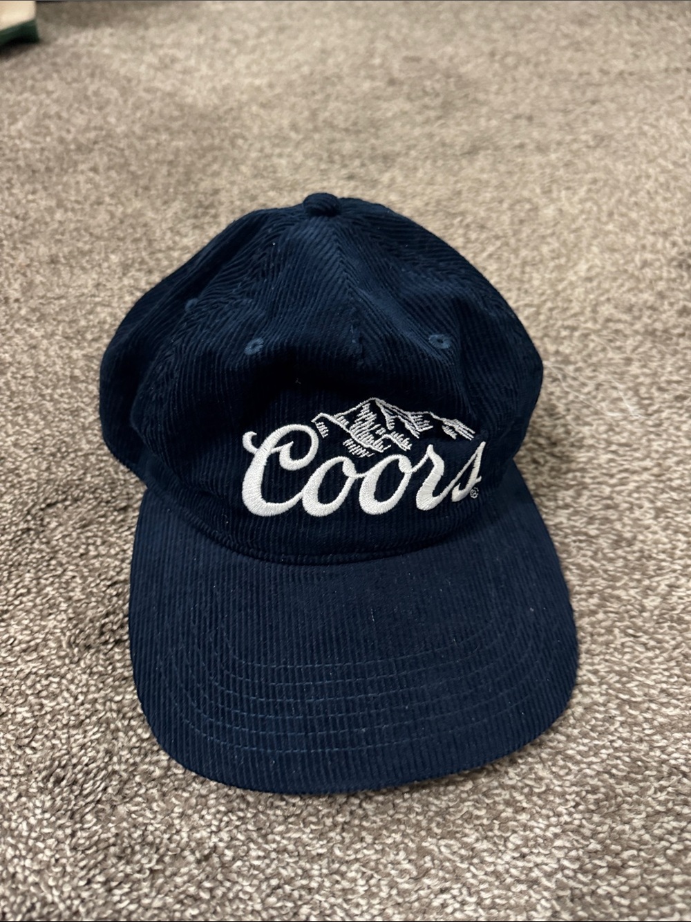 Coors Navy Corduroy Baseball Cap - Men